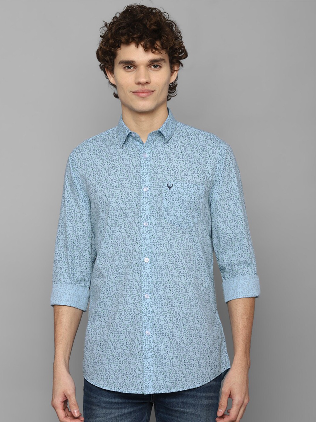 

Allen Solly Men Blue Slim Fit Floral Printed Casual Shirt