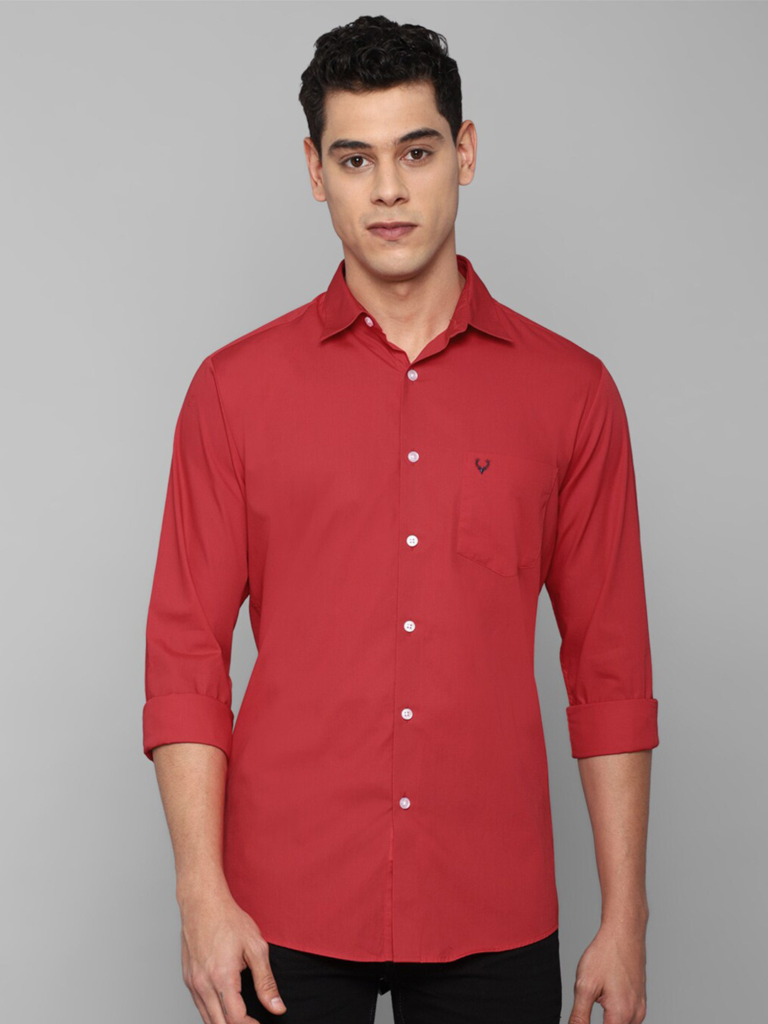 

Allen Solly Men Red Slim Fit Casual Shirt