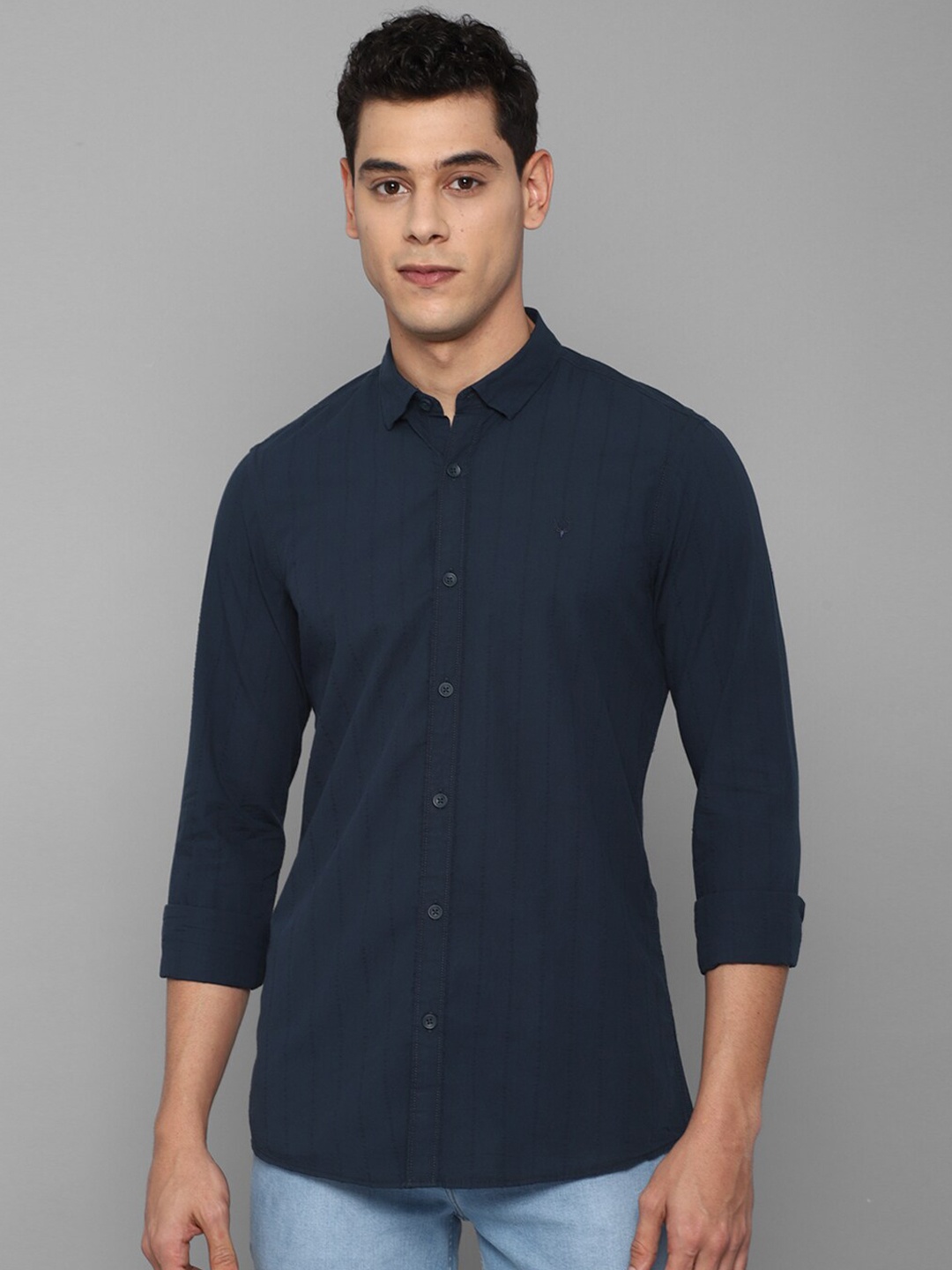 

Allen Solly Sport Men Navy Blue Casual Shirt