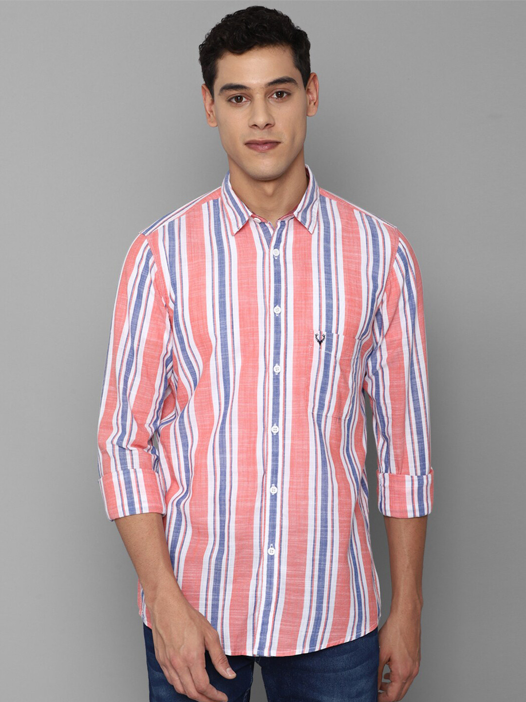 

Allen Solly Sport Men Pink Striped Casual Shirt