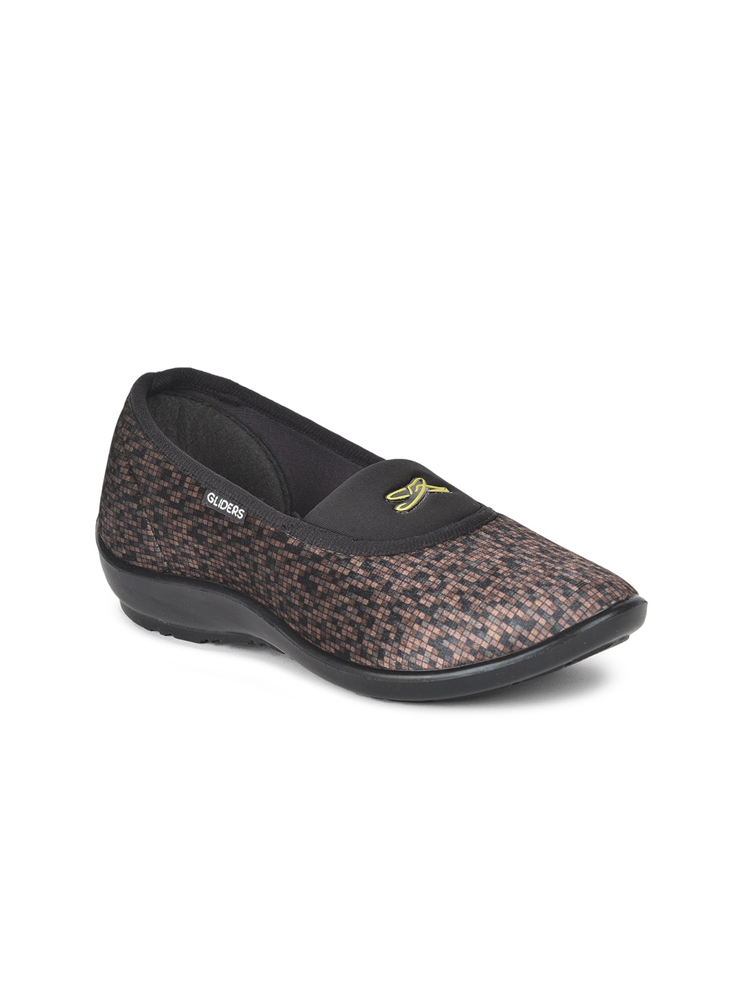 

Liberty Women Brown Woven Design Slip-On Sneakers