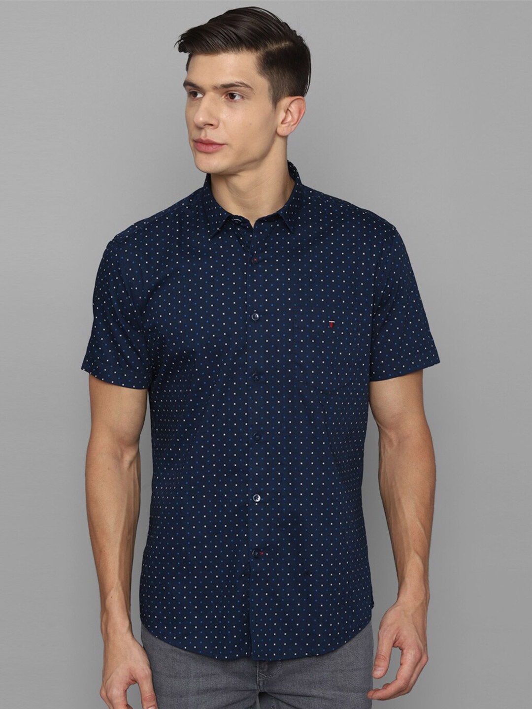 

Louis Philippe Sport Men Navy Blue Slim Fit Printed Casual Shirt