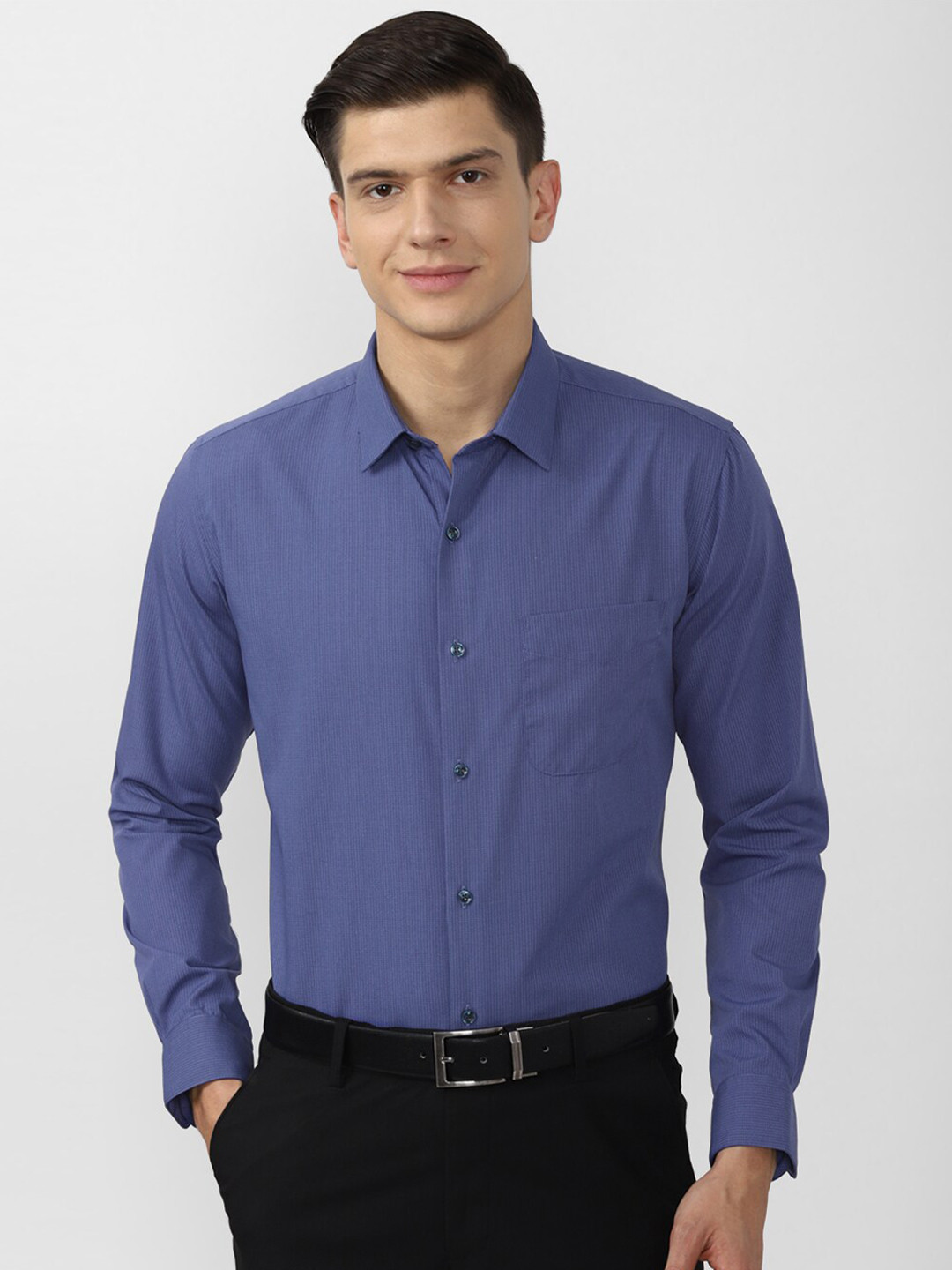 

Peter England Men Blue Slim Fit Formal Shirt