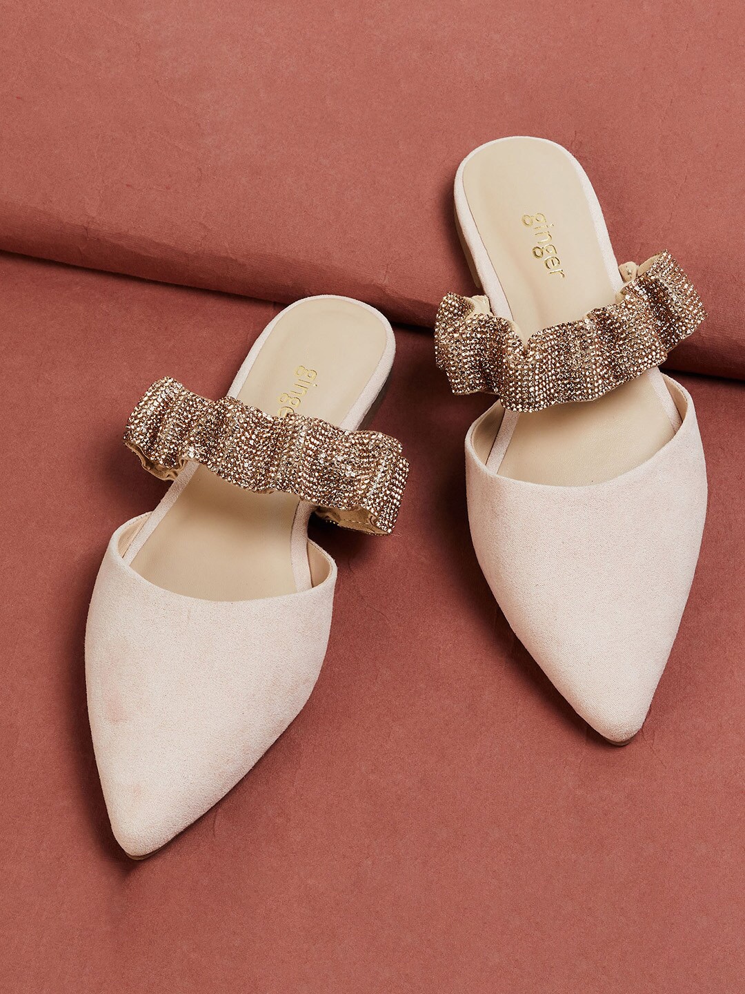 

Ginger by Lifestyle Women Pink Textured Flats