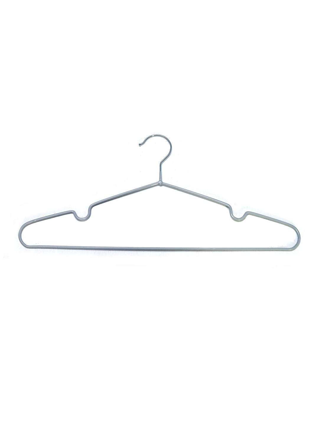 

Athome by Nilkamal Set Of 24 Metal PVC Coated Clothes Hanger, Grey