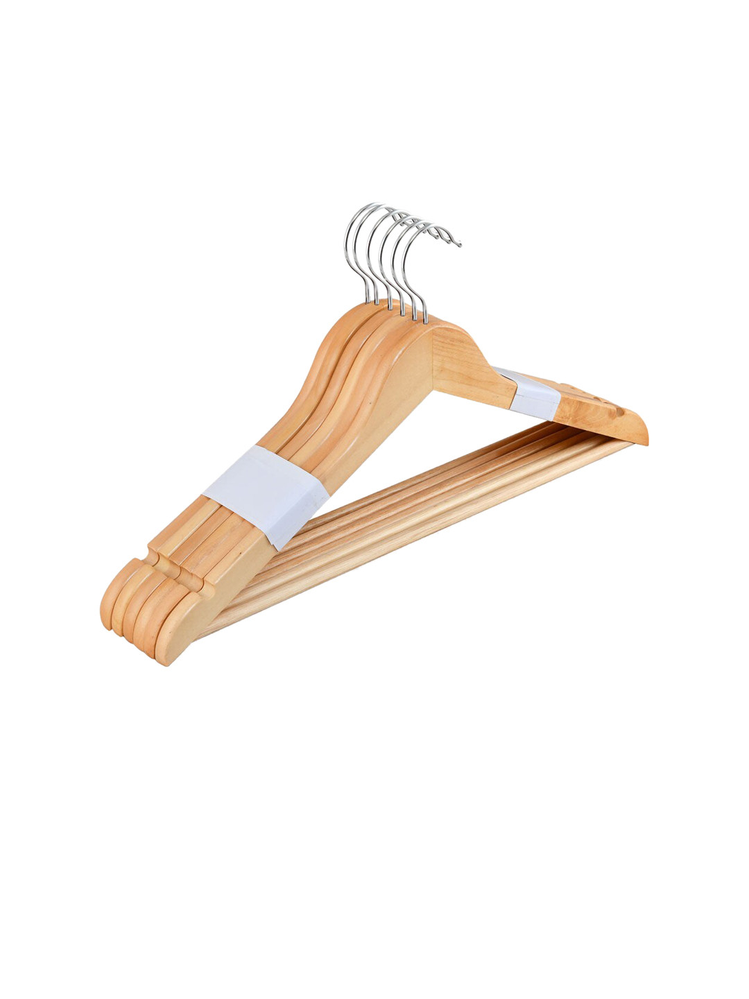 

Athome by Nilkamal Set Of 6 Brown Solid Wood Hanger