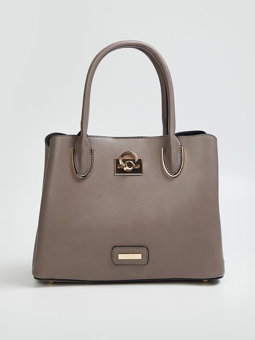 

CODE by Lifestyle Khaki Oversized Structured Handheld Bag