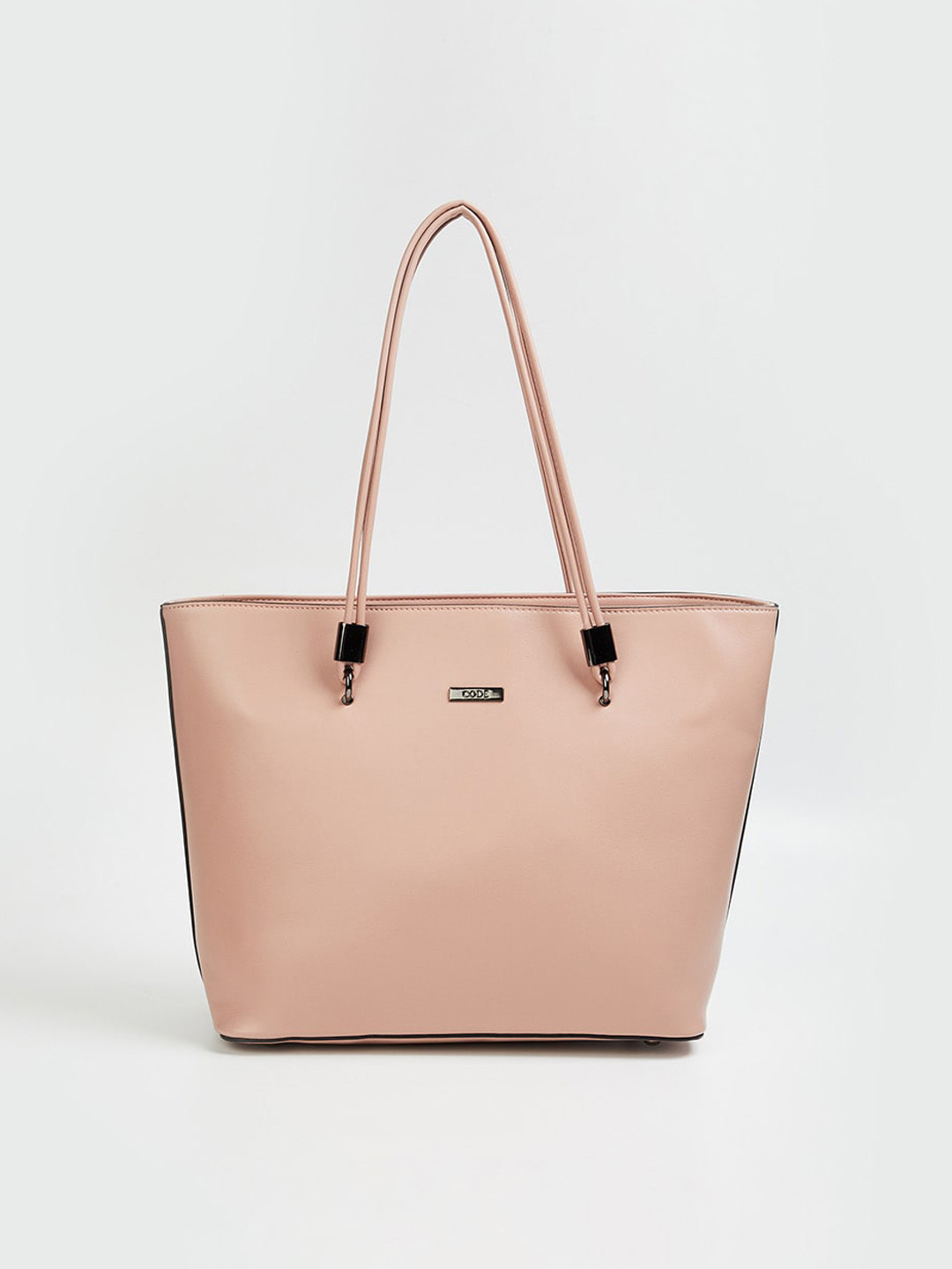 

CODE by Lifestyle Pink Oversized Structured Shoulder Bag with Quilted