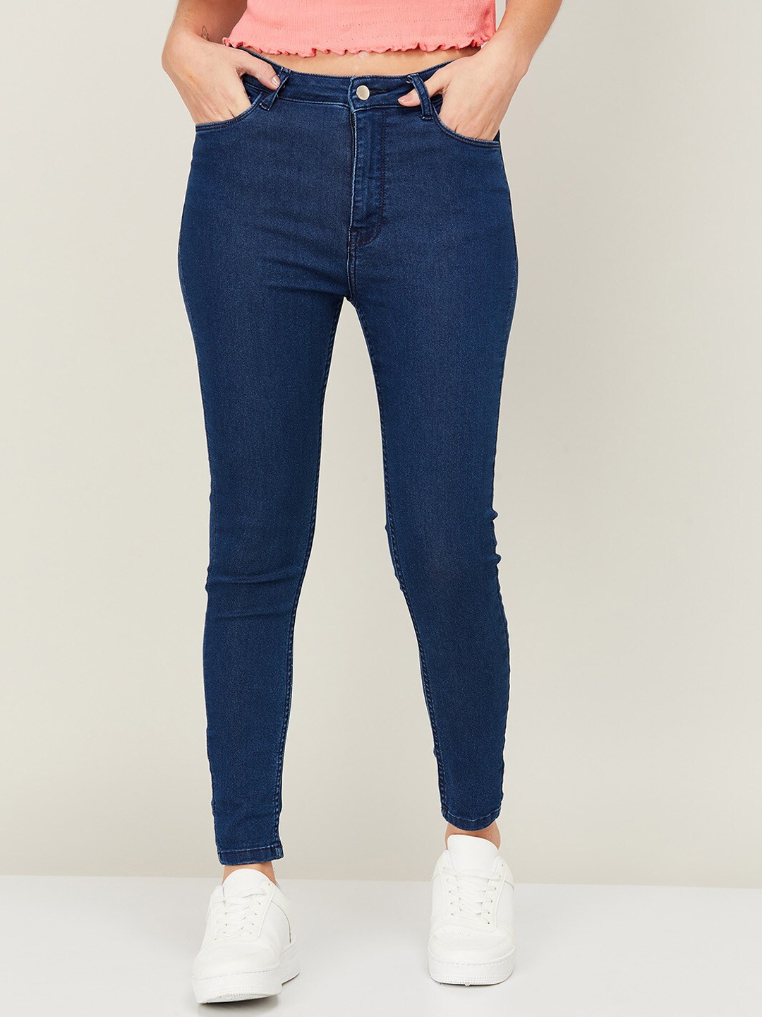 

Ginger by Lifestyle Women Blue Slim Fit High-Rise Jeans
