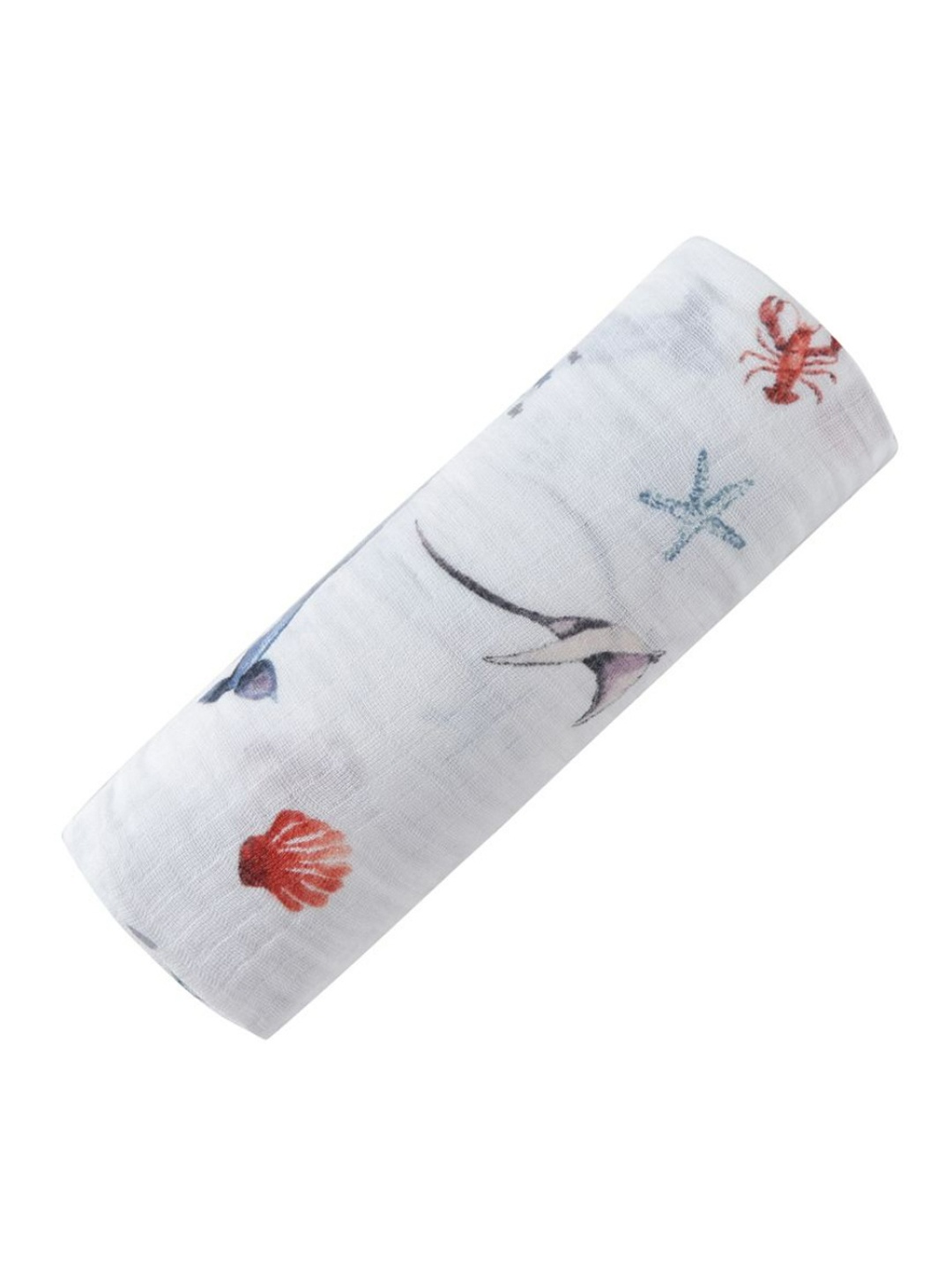 

Malabar Baby Infant Kids Under the Sea Organic Swaddle, White