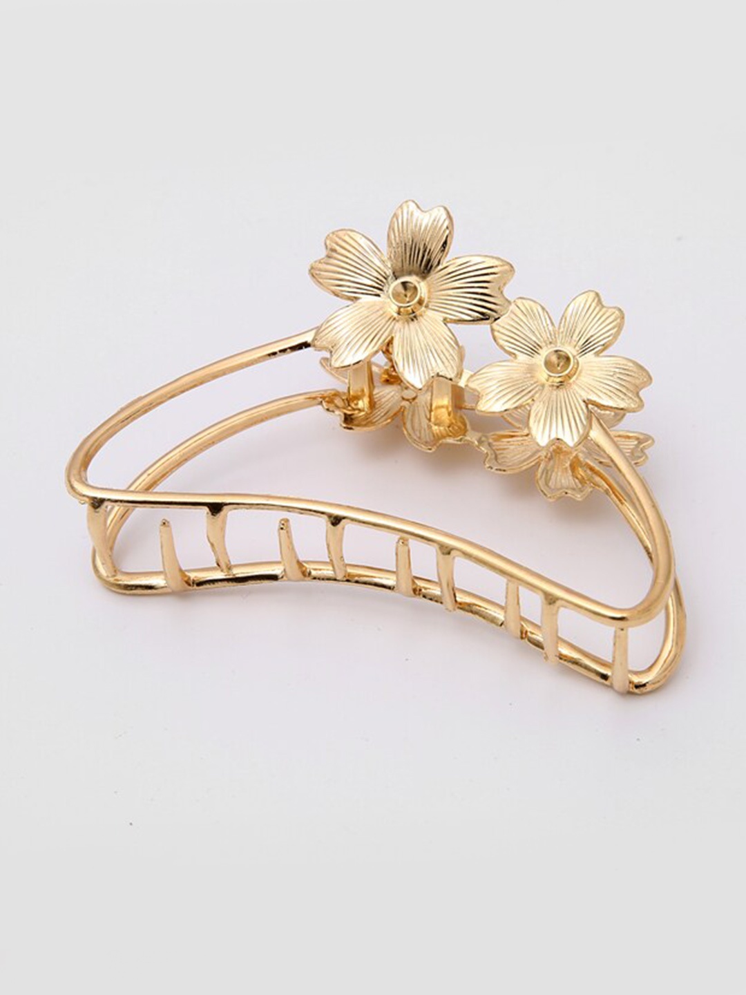 VAGHBHATT Women Gold-Toned Pack of 3 Claw Clip