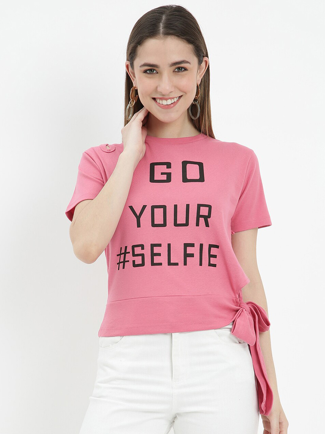 

V2 Value & Variety Pink Printed Top