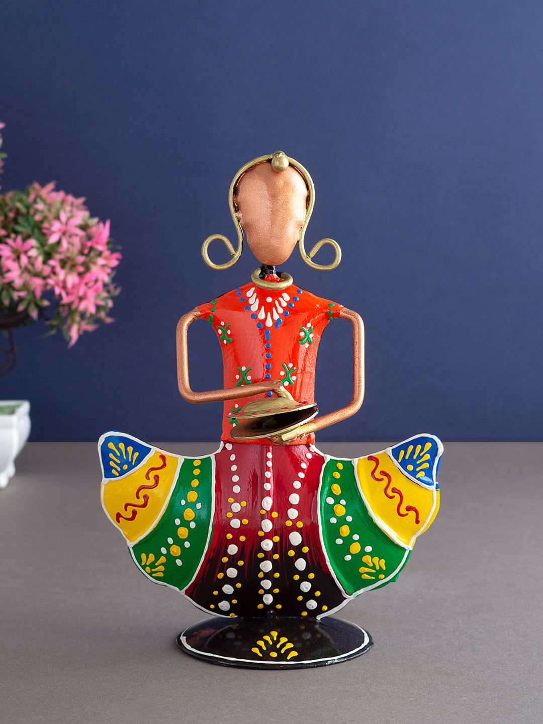 

Golden Peacock Red & Green Musicians Showpieces