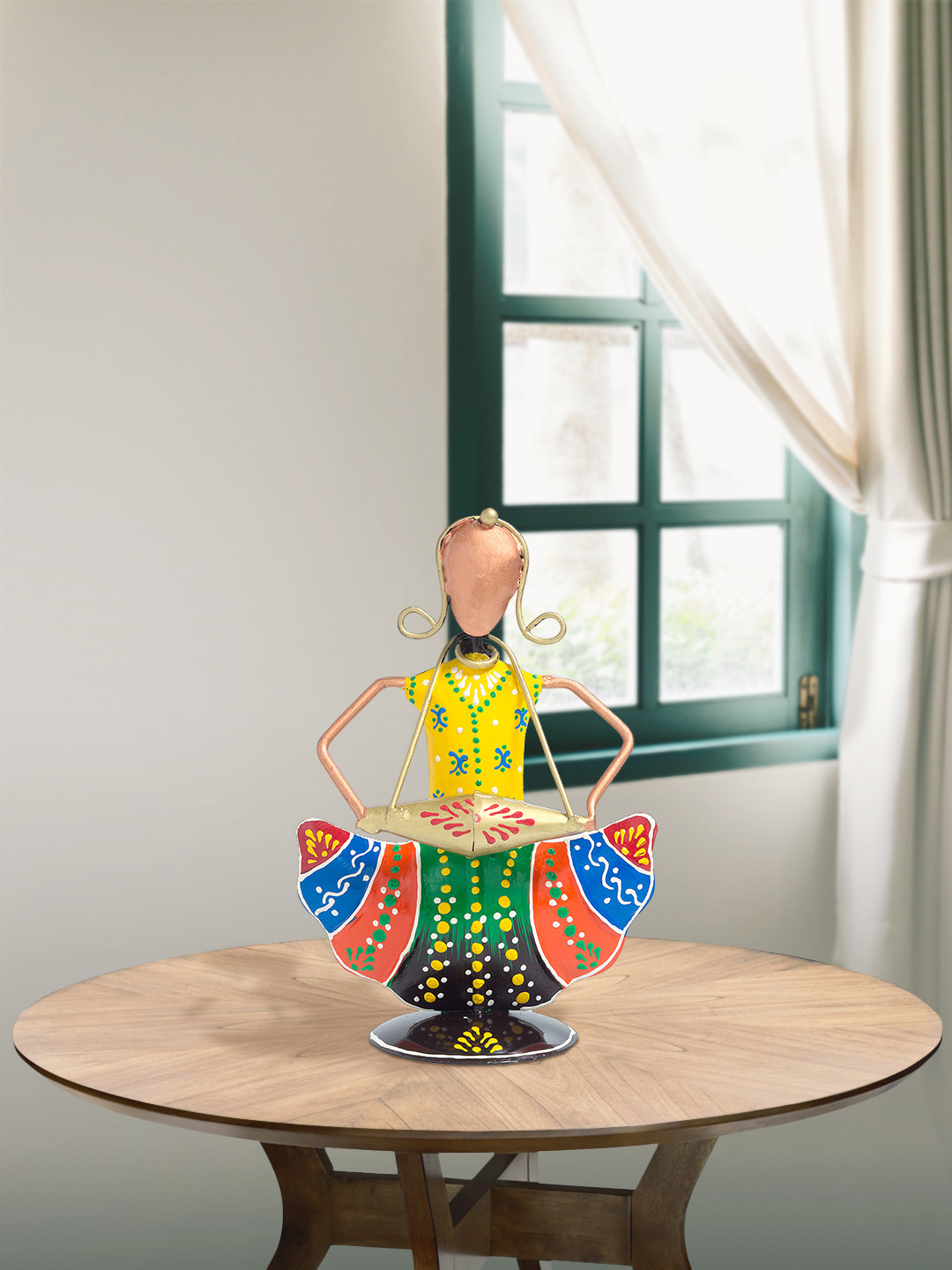 

Golden Peacock Yellow & Red Handcrafted Showpieces