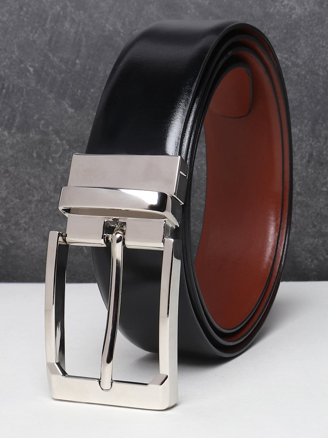 

Teakwood Leathers Men Black Leather Formal Belt