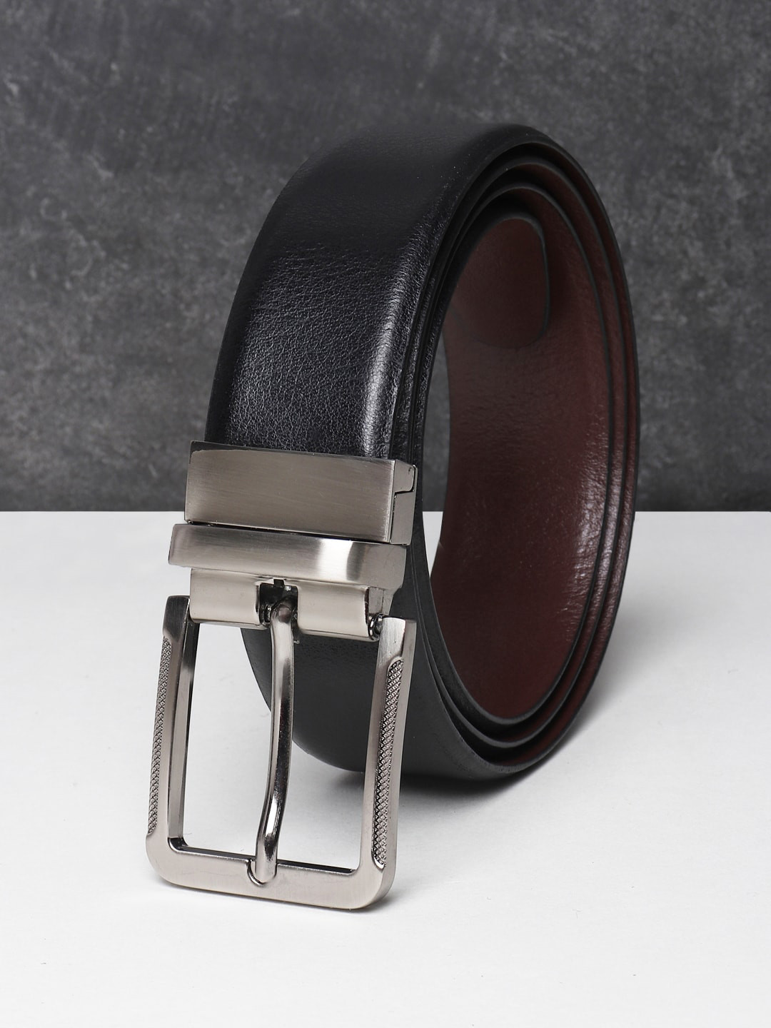 

Teakwood Leathers Men Black Leather Formal Belt