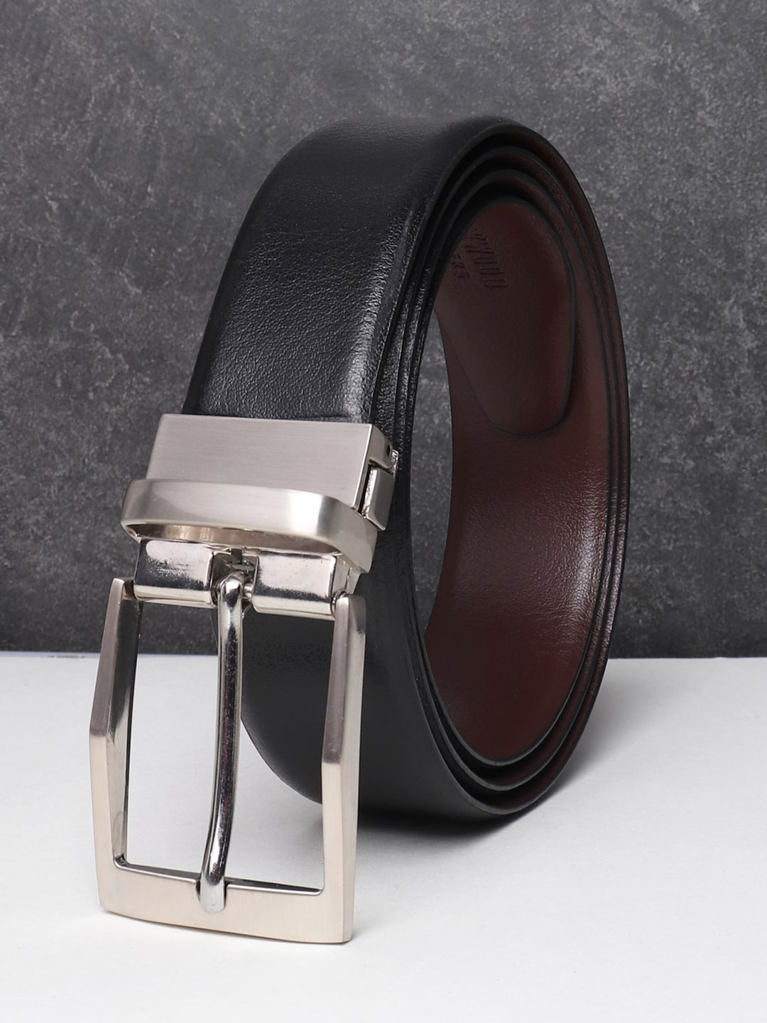 

Teakwood Leathers Men Black Leather Formal Belt