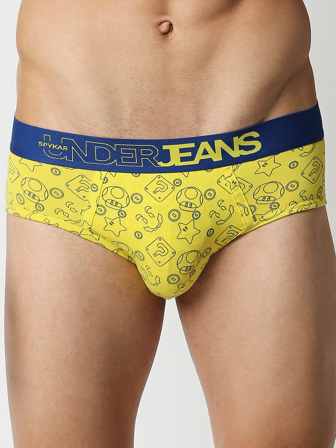 

Underjeans by Spykar Men Cotton Blend Brief, Blue