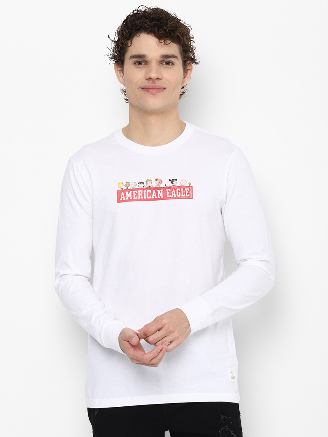 

AMERICAN EAGLE OUTFITTERS Men White Typography Printed T-shirt