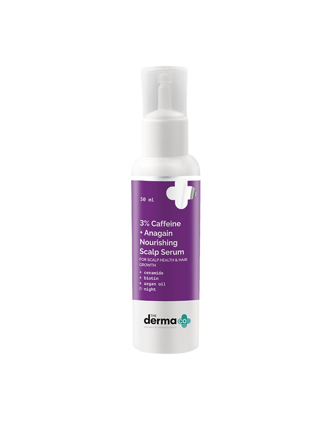 

The Derma co. 3% Caffeine + Anagain Nourishing Scalp Serum for Hair Growth - 50 ml, Purple