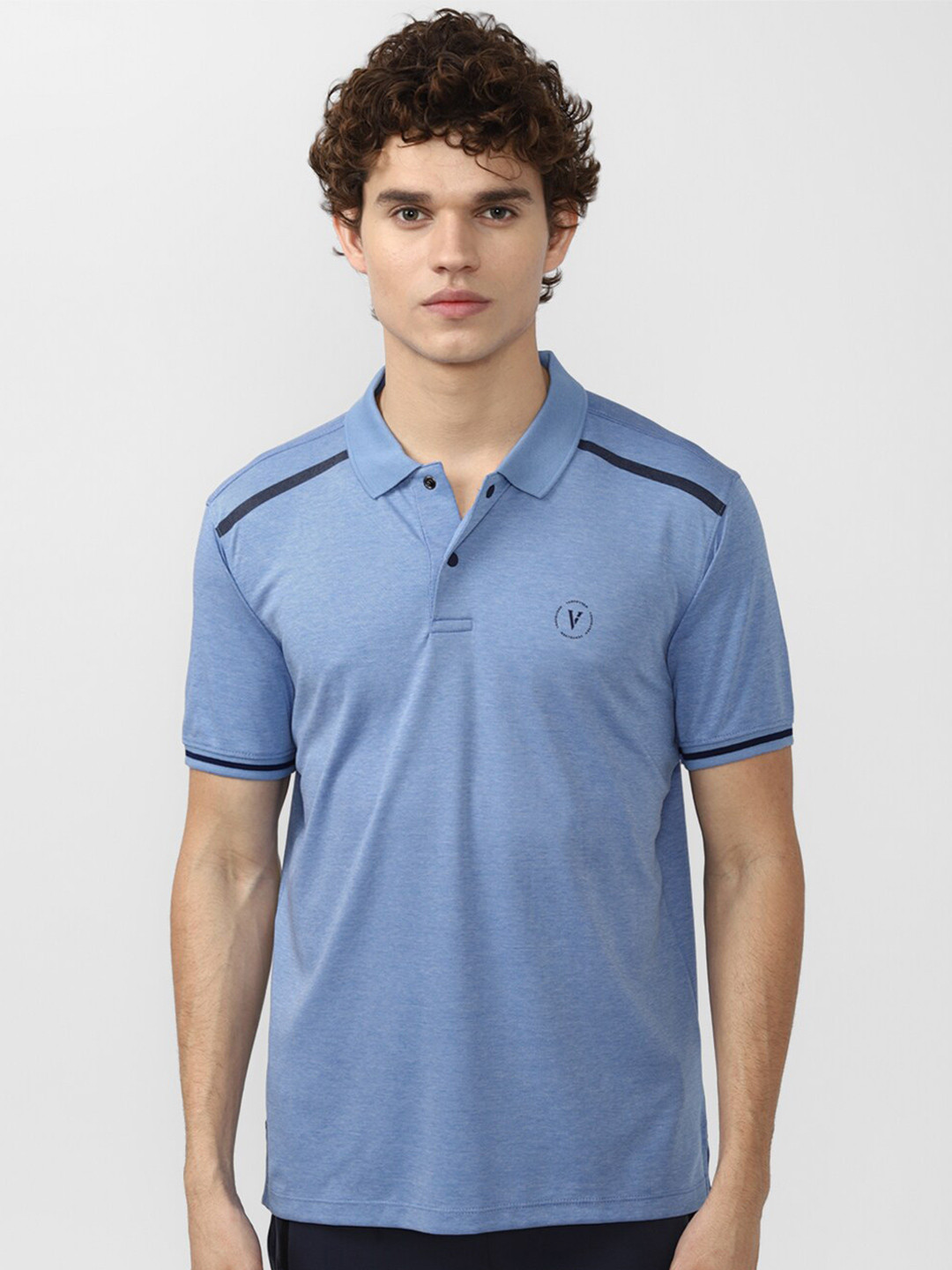 

Van Heusen Flex Men Blue Polo Collar Sports T-shirt