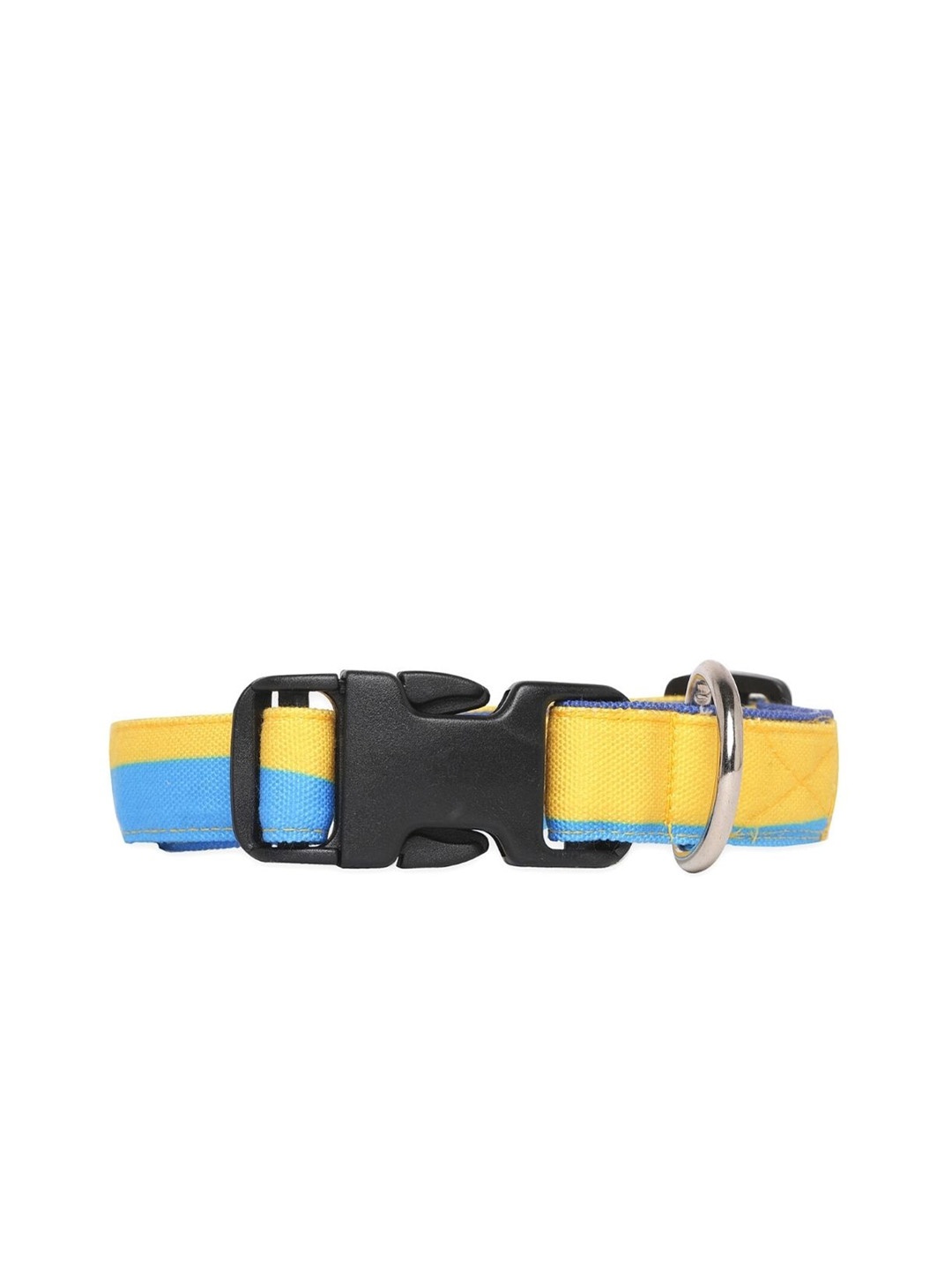 

thepawpstarco Blue & Yellow Color-Blocked Dog Collars