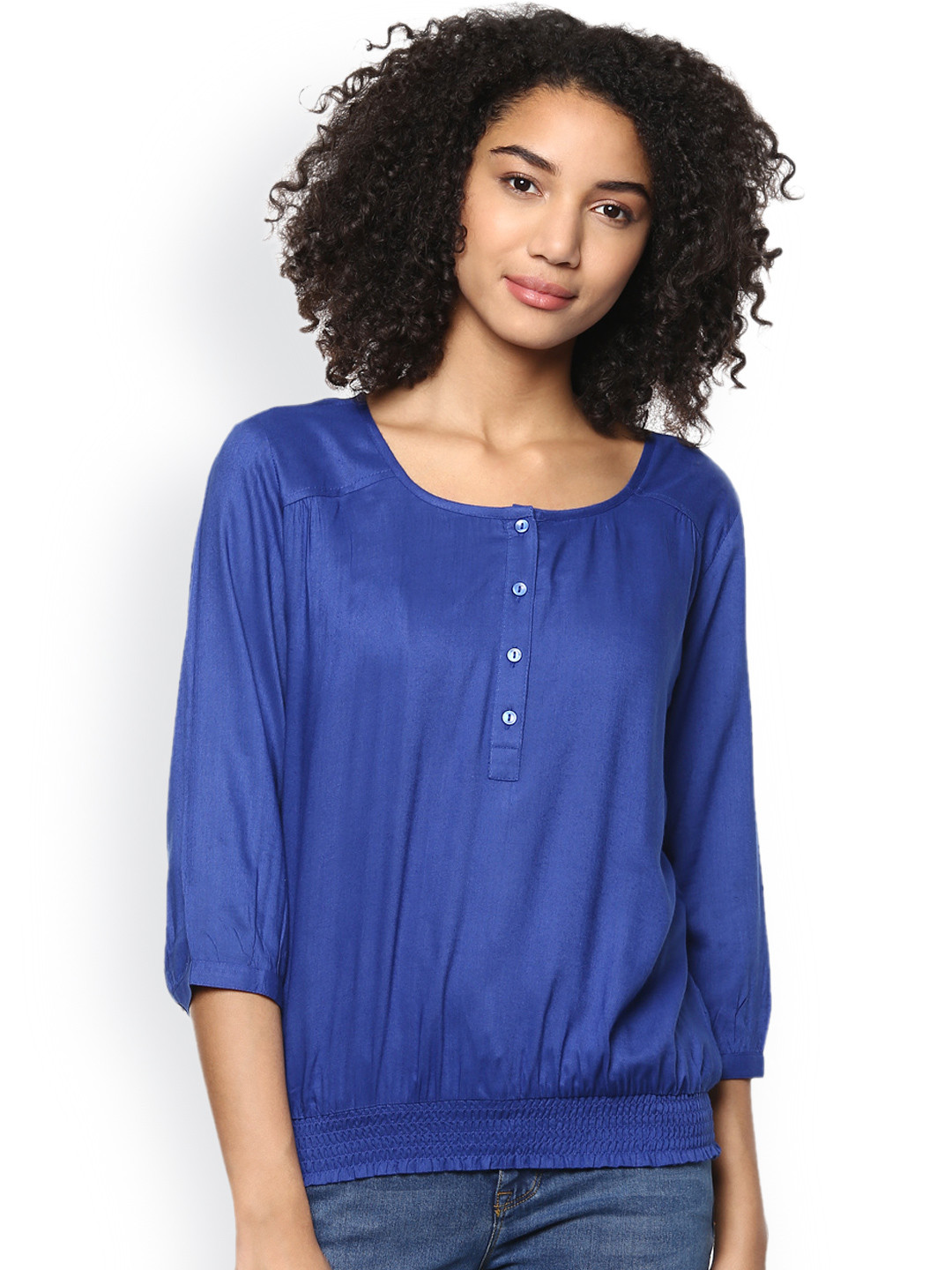 

Harpa Blue Blouson Top