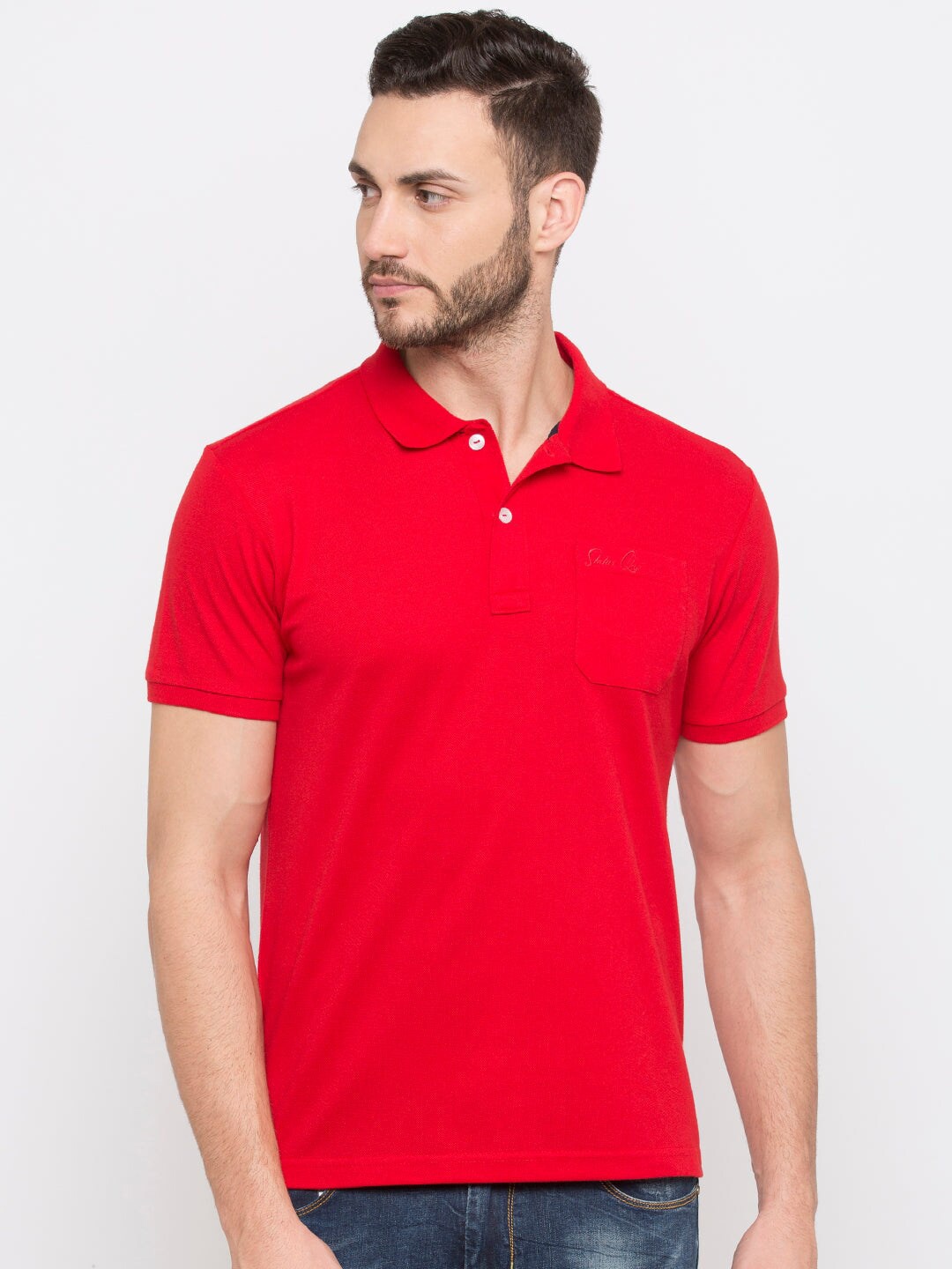 

Status Quo Men Red Polo Collar T-shirt