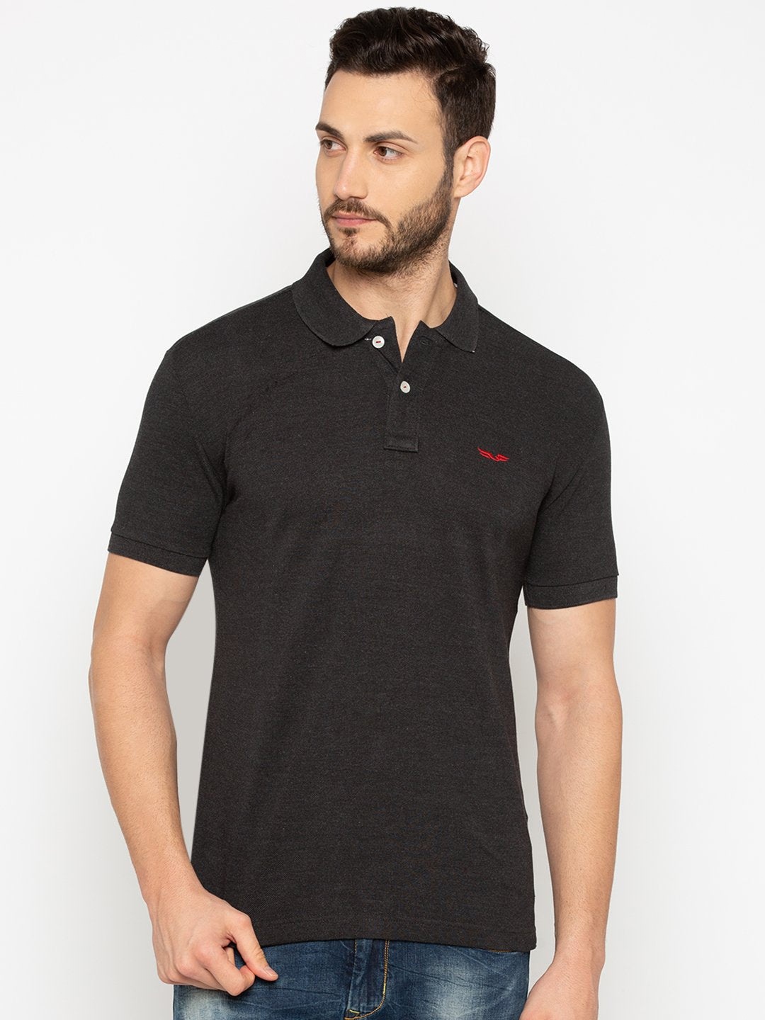 

Status Quo Men Grey Polo Collar T-shirt