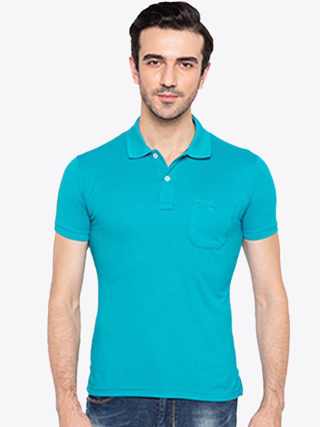 

Status Quo Men Blue Polo Collar T-shirt