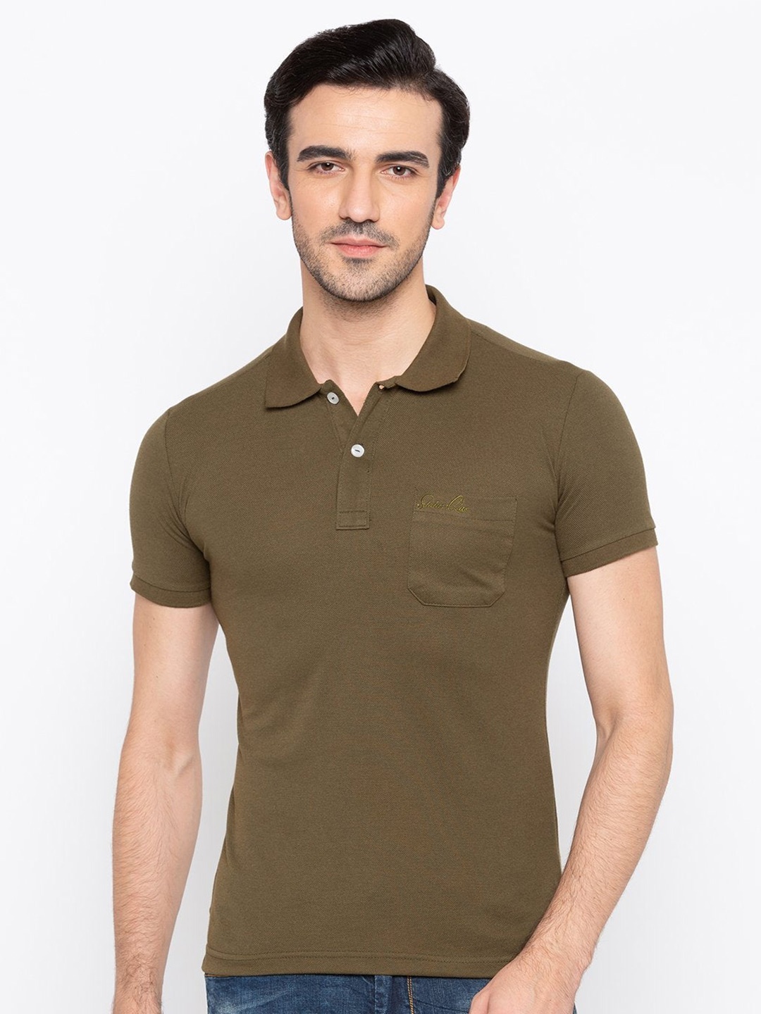

Status Quo Men Brown & cub Polo Collar T-shirt