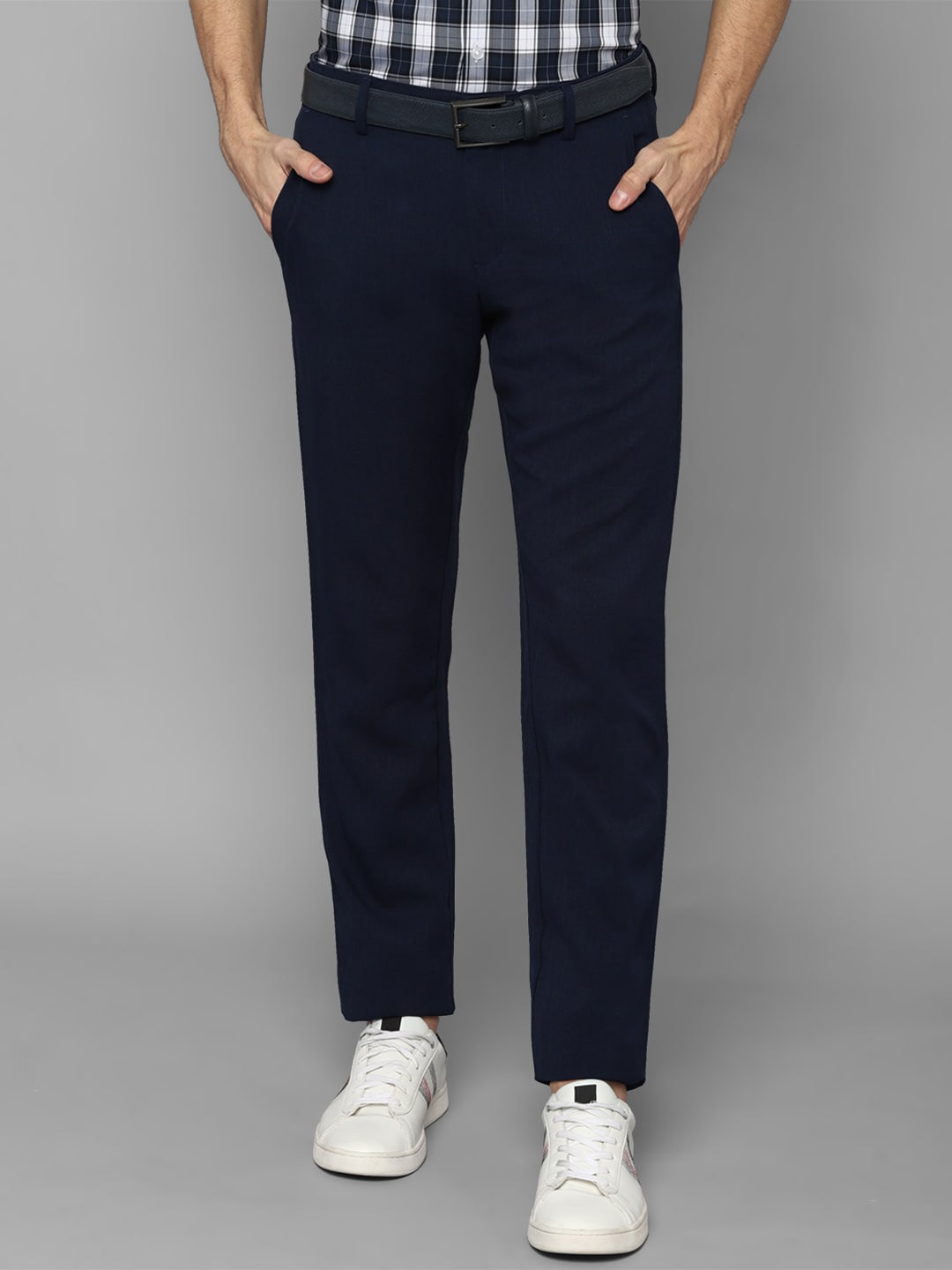 

Allen Solly Men Navy Blue Slim Fit Casual Trousers