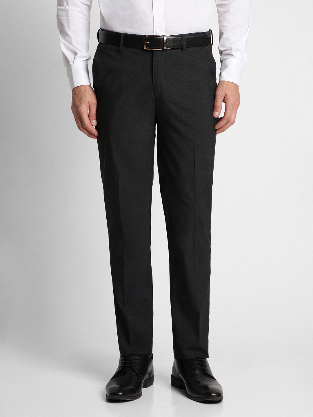 

Peter England Men Black Slim Fit Trousers