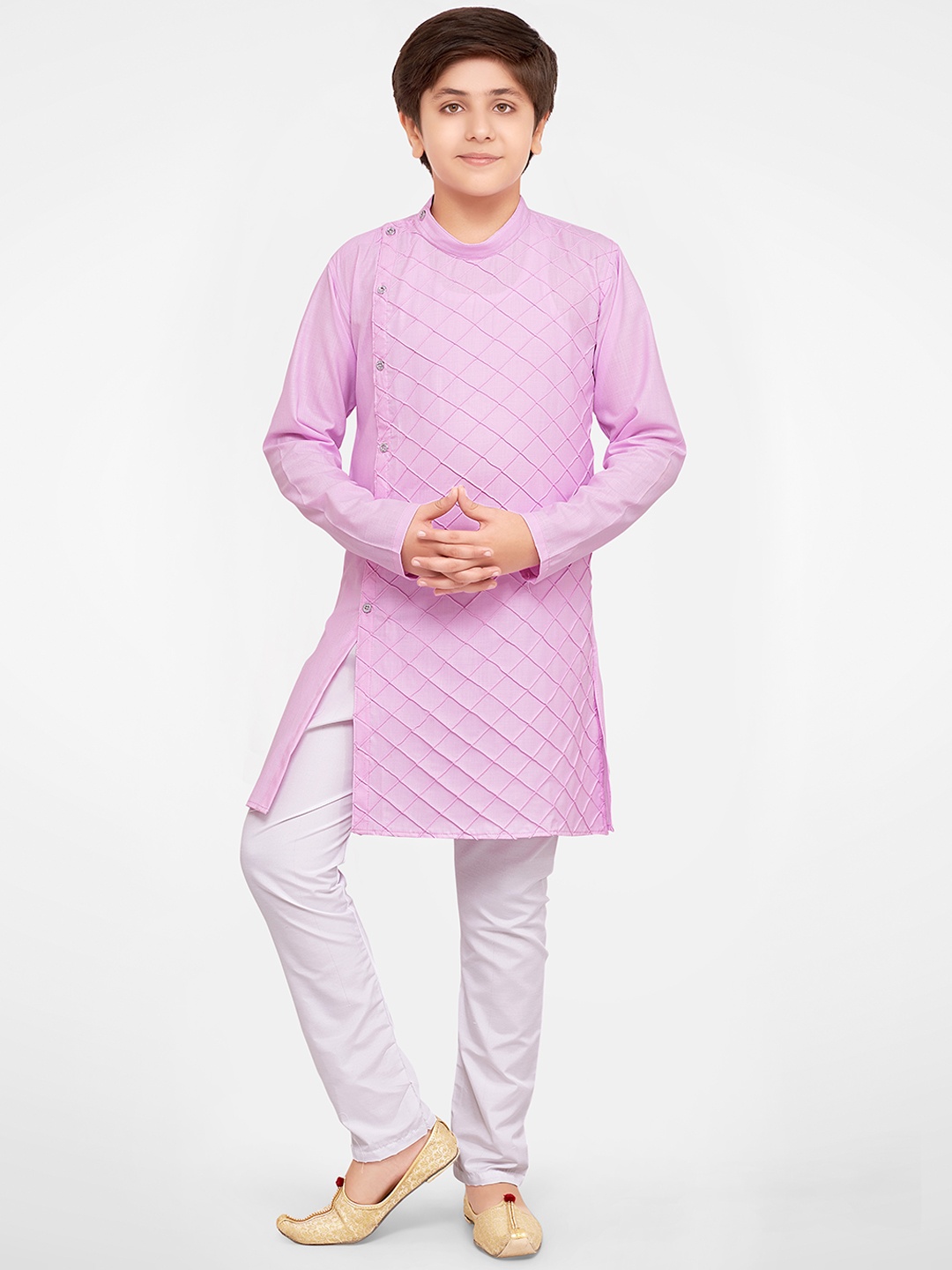 

Jeetethnics Boys Lavender Kurta with Pyjamas