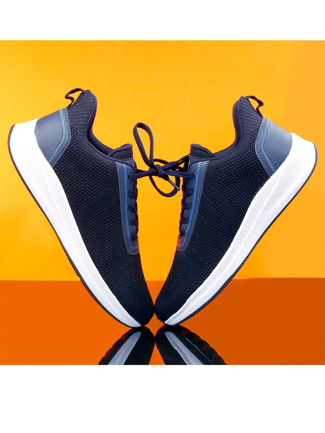 

Roadster Men Navy Blue Mesh Running Non-Marking Shoes