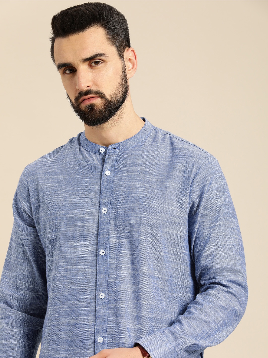 

Anouk Men Blue Solid Kurta