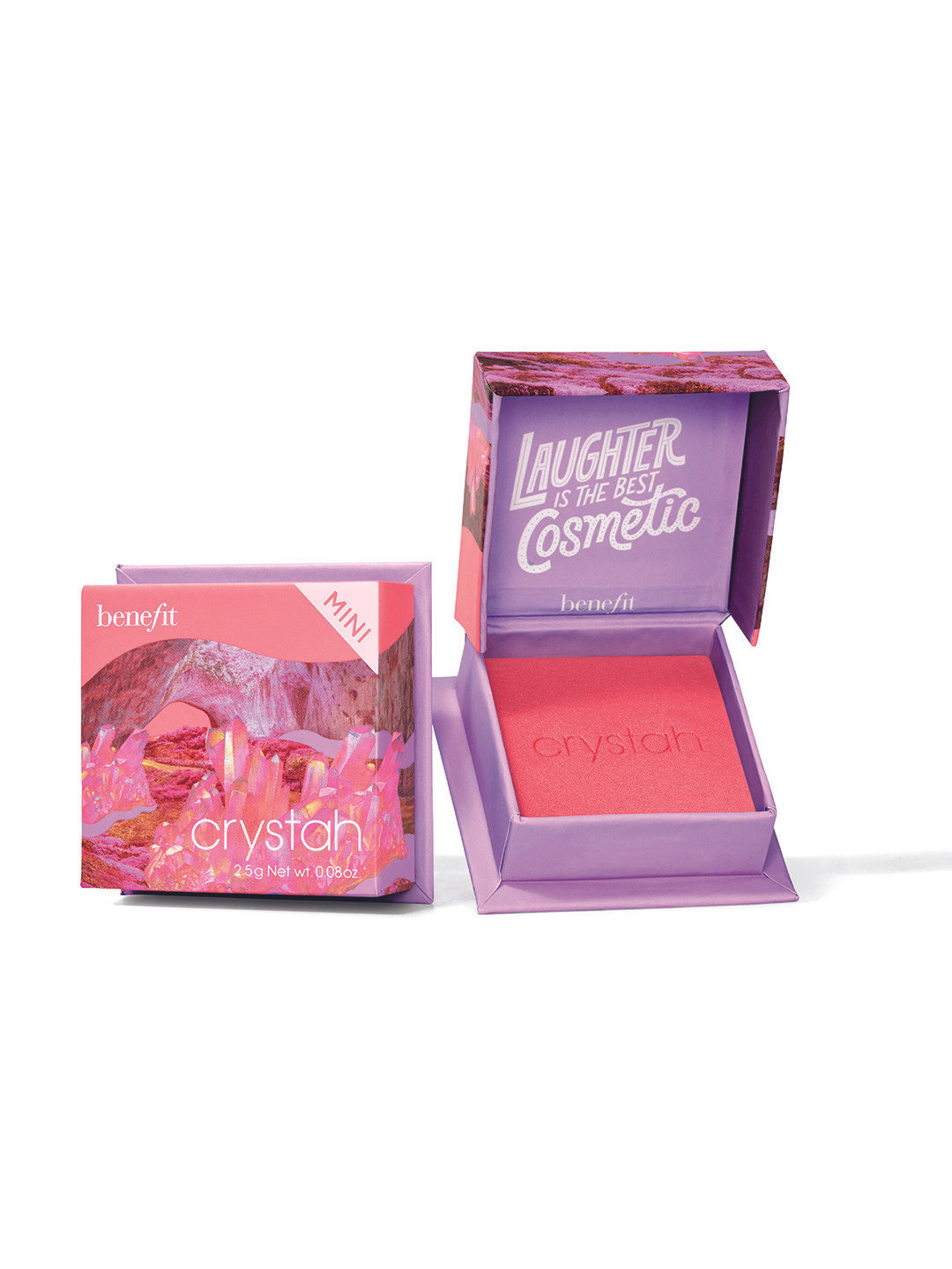 

Benefit Cosmetics Smudge Proof Soft Shimmer Finish Powder Strawberry Pink Mini Blush 2.5 g - Crystah
