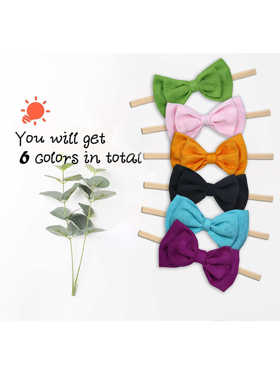 

Krelin Girls Orange & Purple Set of 6 Hairband