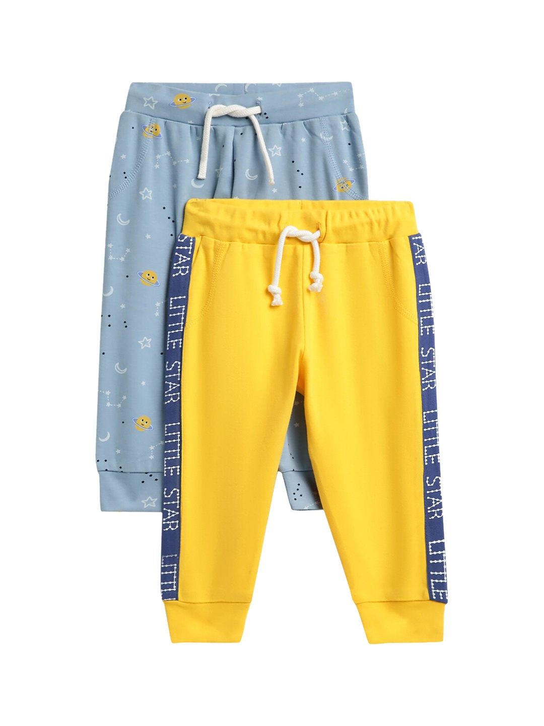 

MiArcus Boys Yellow & Blue Pack Of 2 Cotton Jogger Track Pant