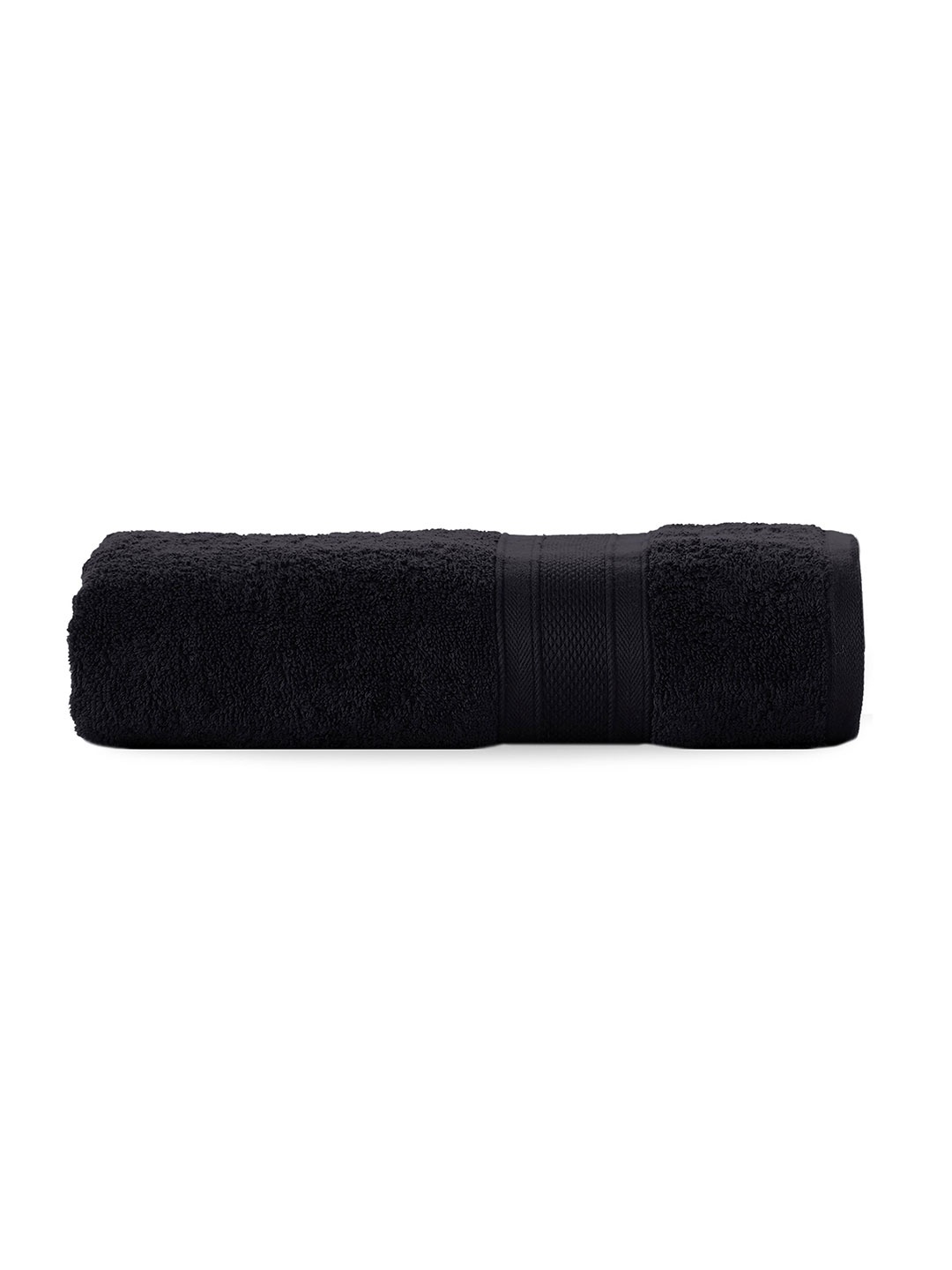 

MYTRIDENT Black Solid Pure Cotton 500 GSM Soft Plush Bath Towel