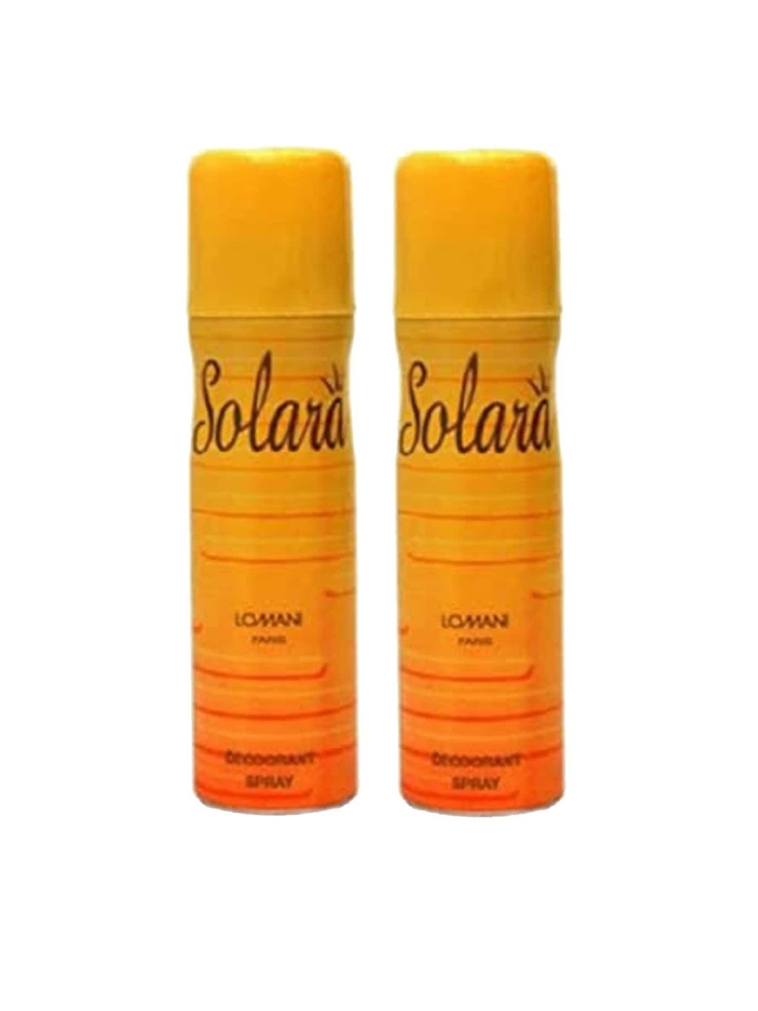 

Lomani Set of 2 Solara Deodorant Body Spray - 200 ml Each, Orange
