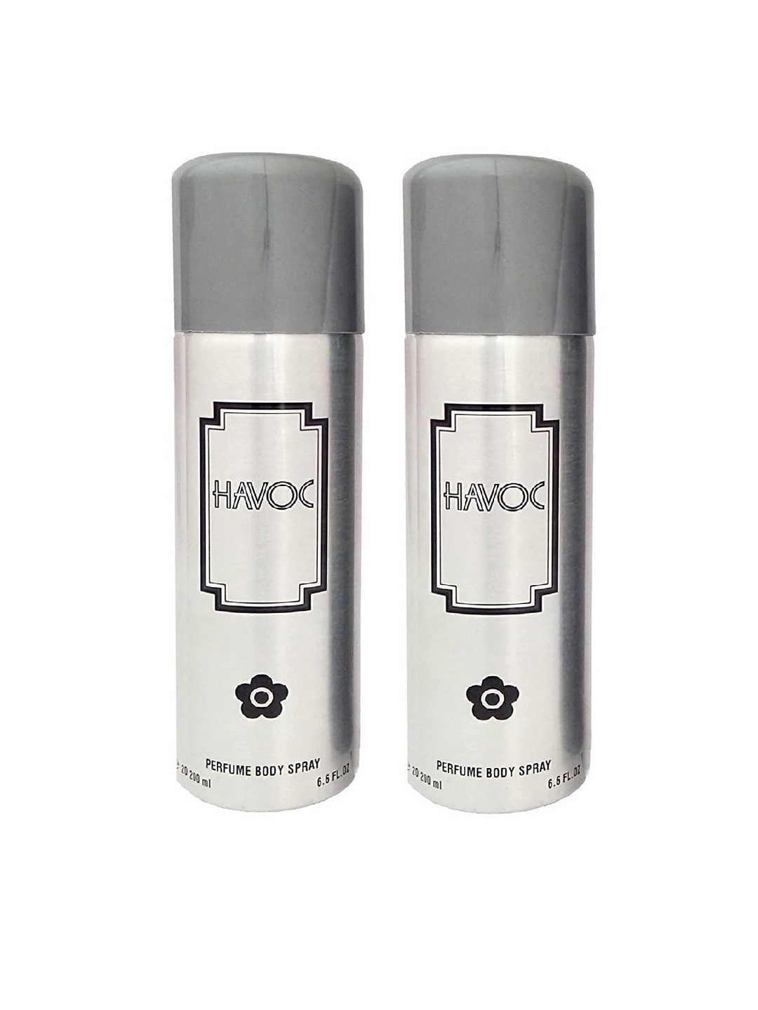 

Lomani Set of 2 Havoc Deodorant Body Spray - 200 ml Each, Grey