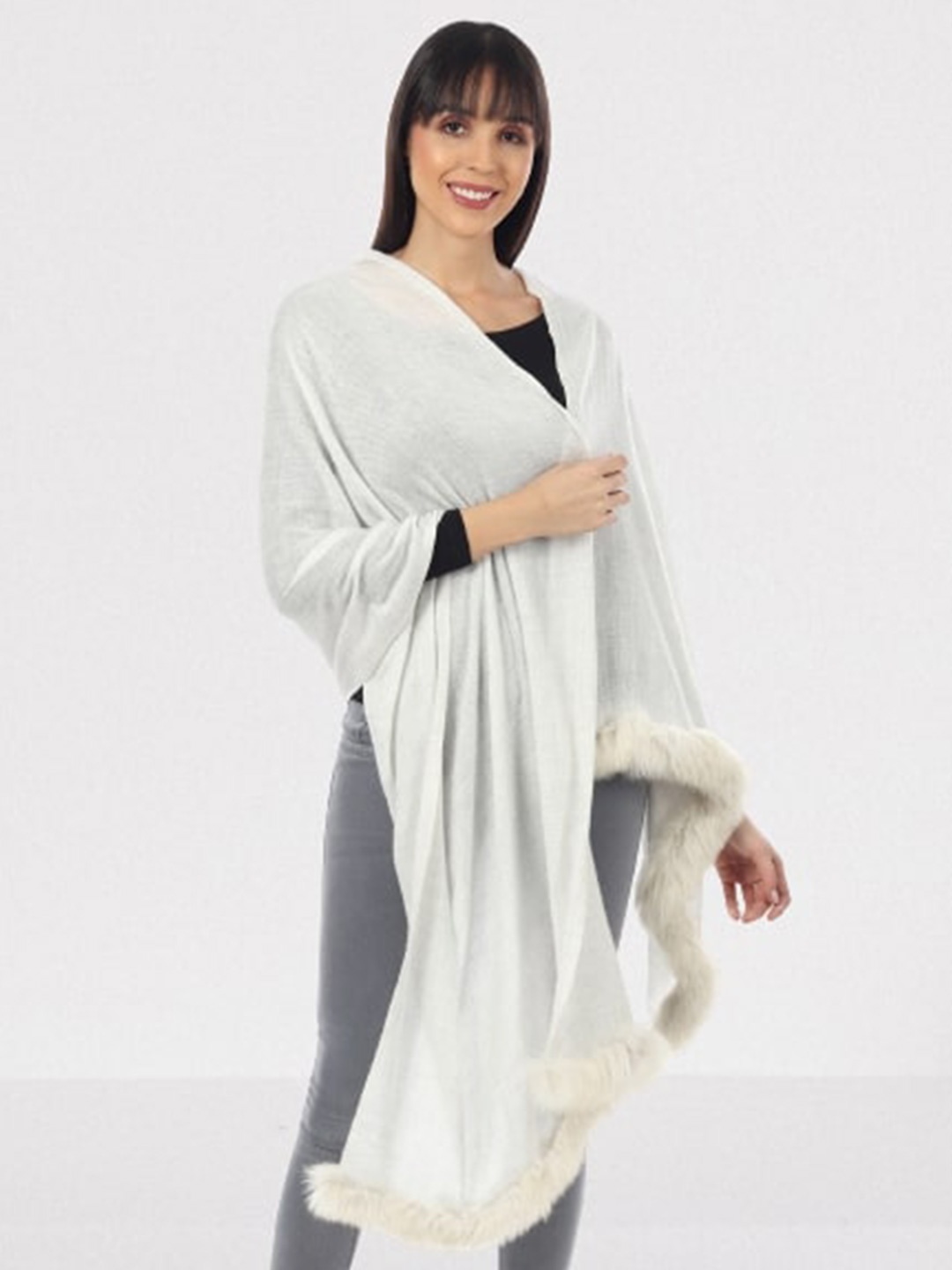 

MUFFLY Women White Stole
