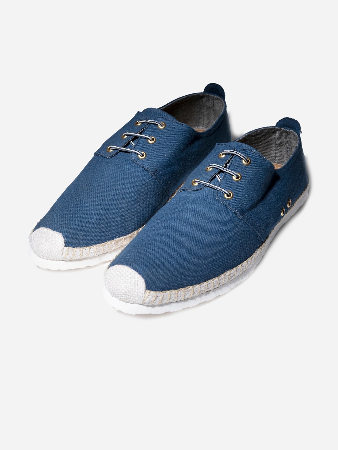 

FRATERNITY Men Blue Canvas Lace Up Espadrilles