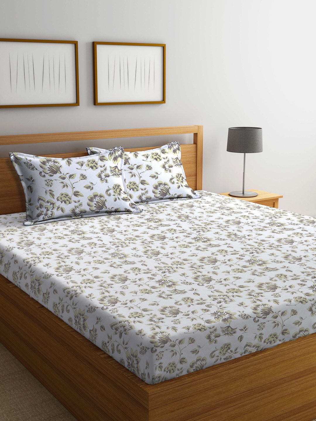 

BOMBAY DYEING Unisex Beige Bedsheets