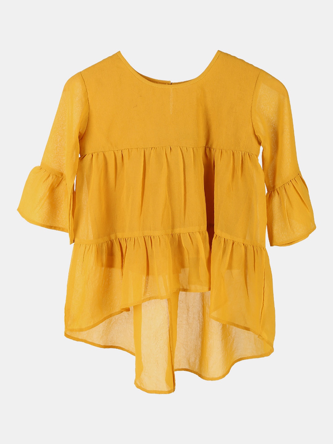 

V-Mart Girls Yellow High-Low Top