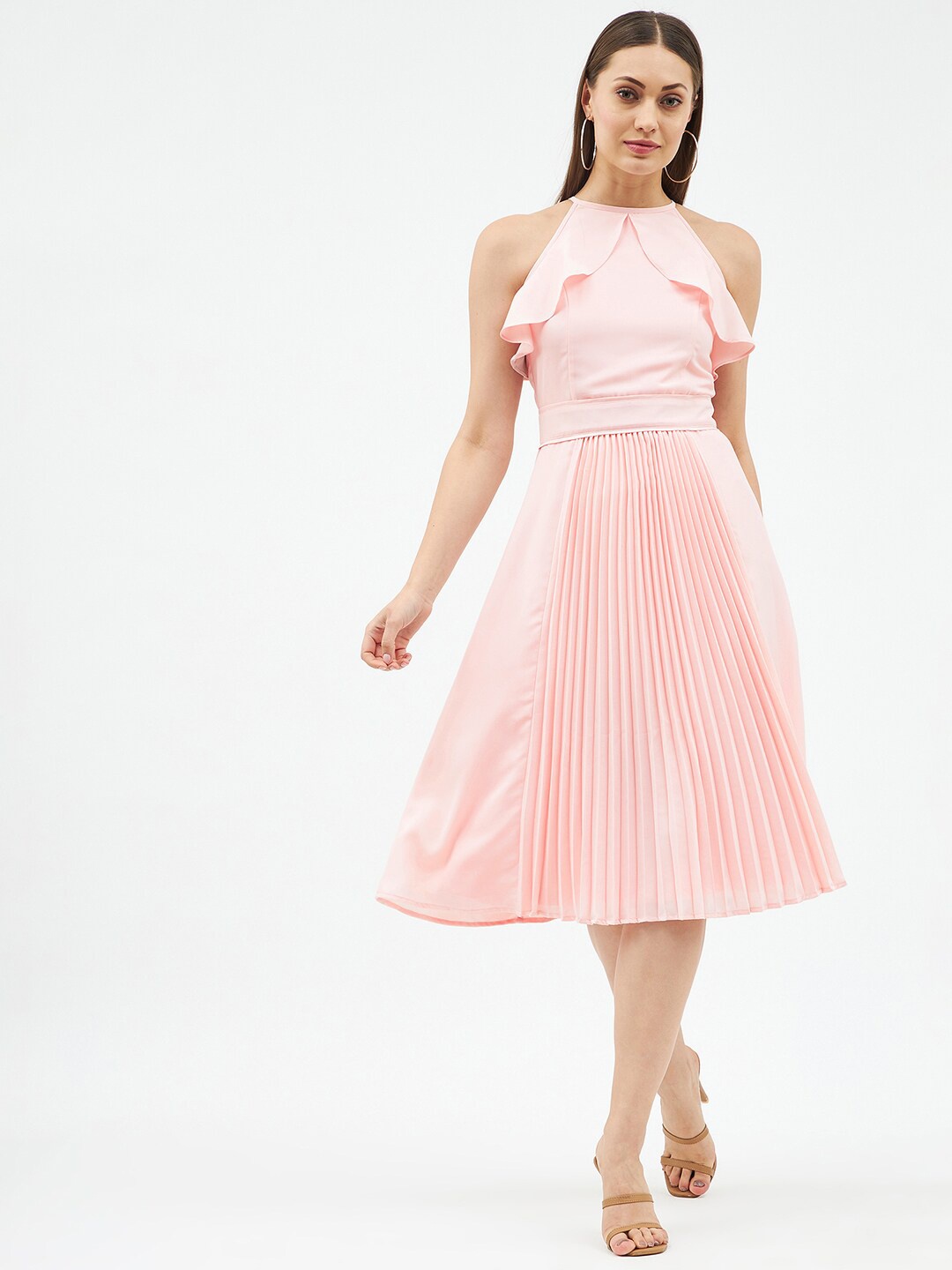 

Harpa Rose Halter Neck Midi Dress