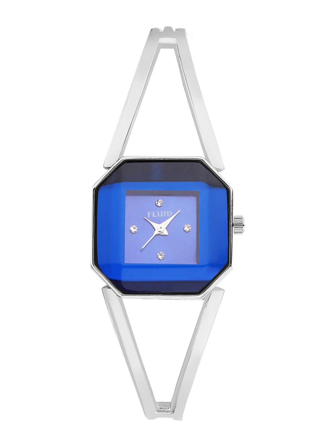 

FLUID Women Blue Dial & Silver Toned Straps Analogue Watch