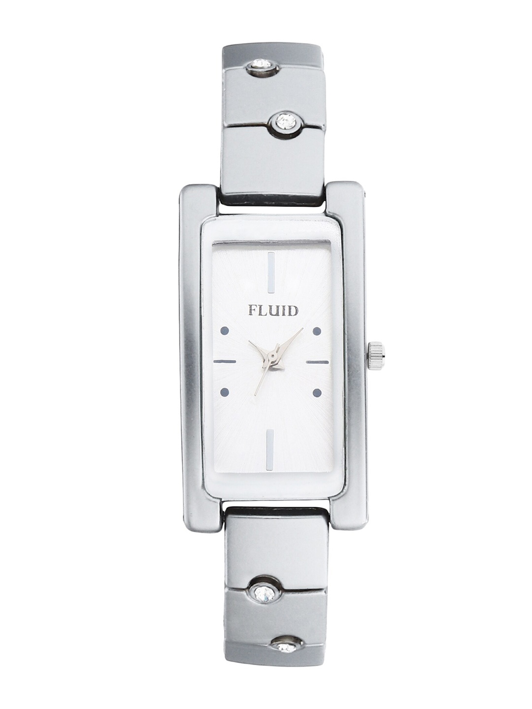 

FLUID Women Silver-Toned Dial & Silver Toned Bracelet Style Straps Analogue Watch FL-010-SL01