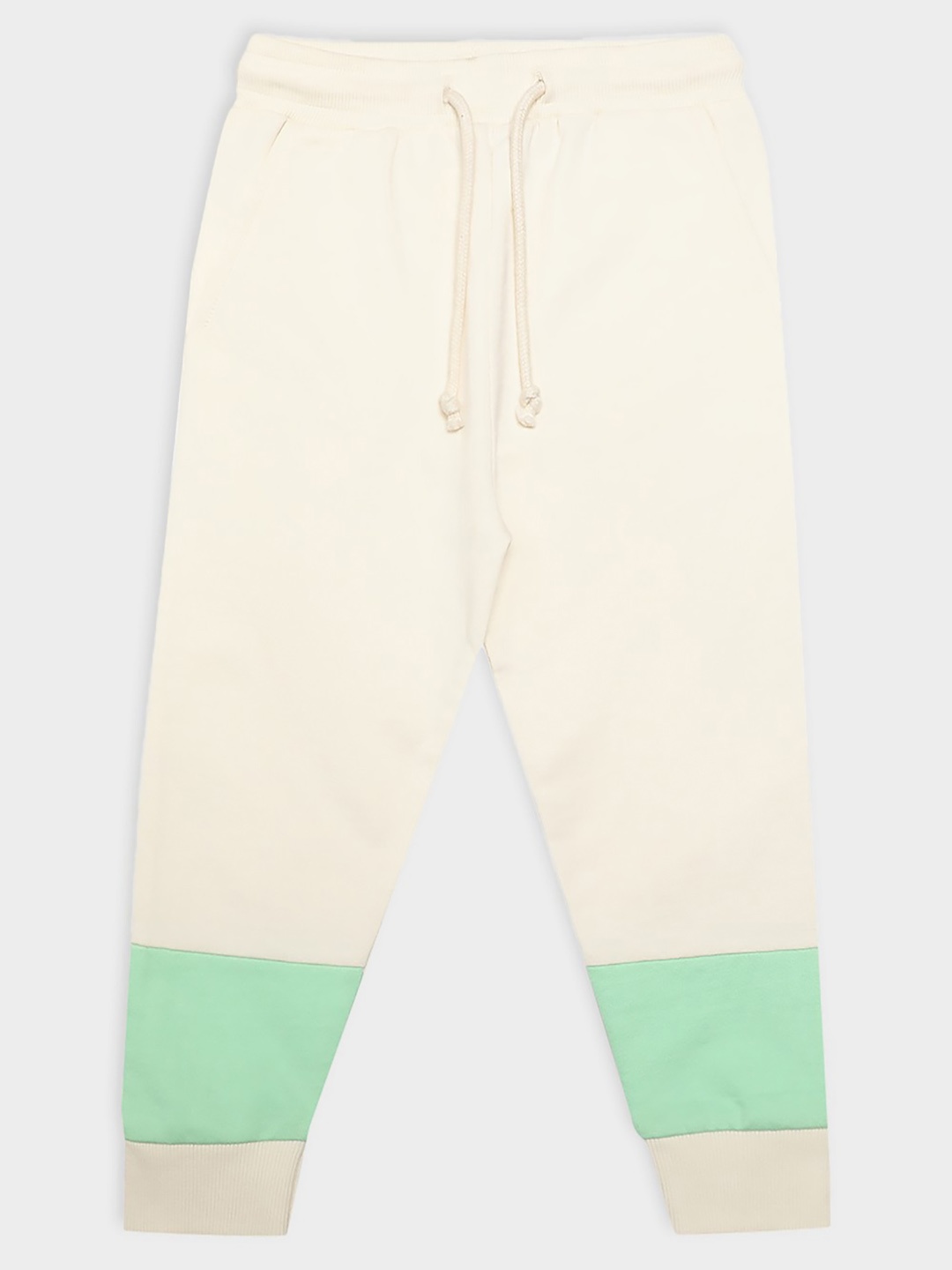 

MiArcus Boys Off White Colourblocked Joggers